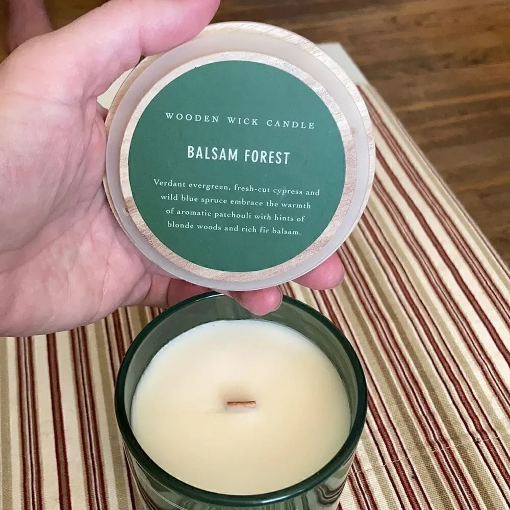 DW Home Balsam Forest Wooden Wick Candle